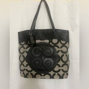Coach Signature C Leather & Fabric Tote with dust bag